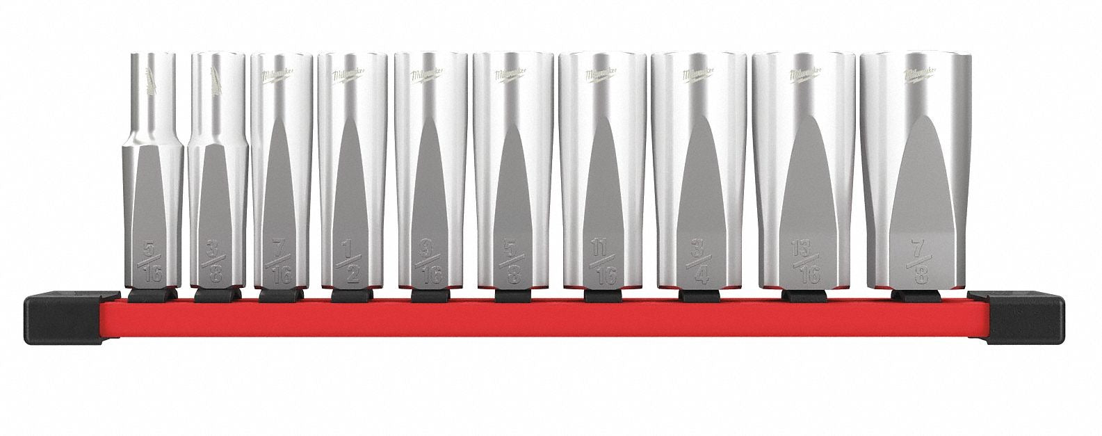 MILWAUKEE Milwaukee 48-22-9405 3/8 in Drive 10-Piece SAE Deep Well Socket Set (Four Flat Sides)