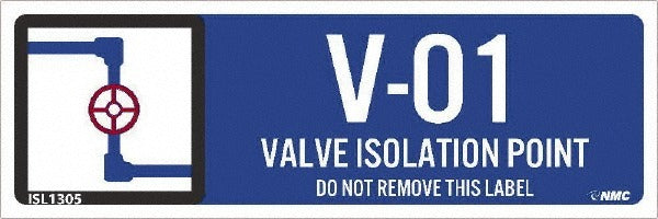 ACCUFORMNMC Accuformnmc ISL1305 Valve Isolation Label 1 in 10 Pack