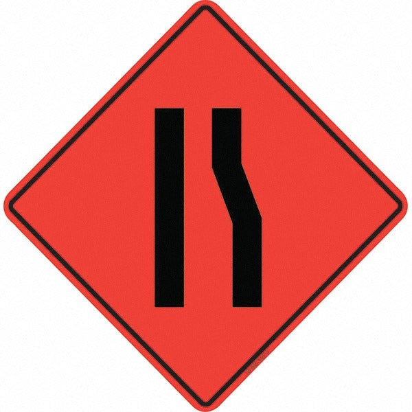 PRO-SAFE Pro-safe 07-800-4707-L Lanes Merging Left Traffic Sign
