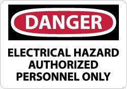 ACCUFORMNMC Accuformnmc D268RB Danger Electrical Hazard Sign 10x14