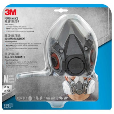 3M 3M 6211P1-DC Paint Project Respirator Medium Half Mask