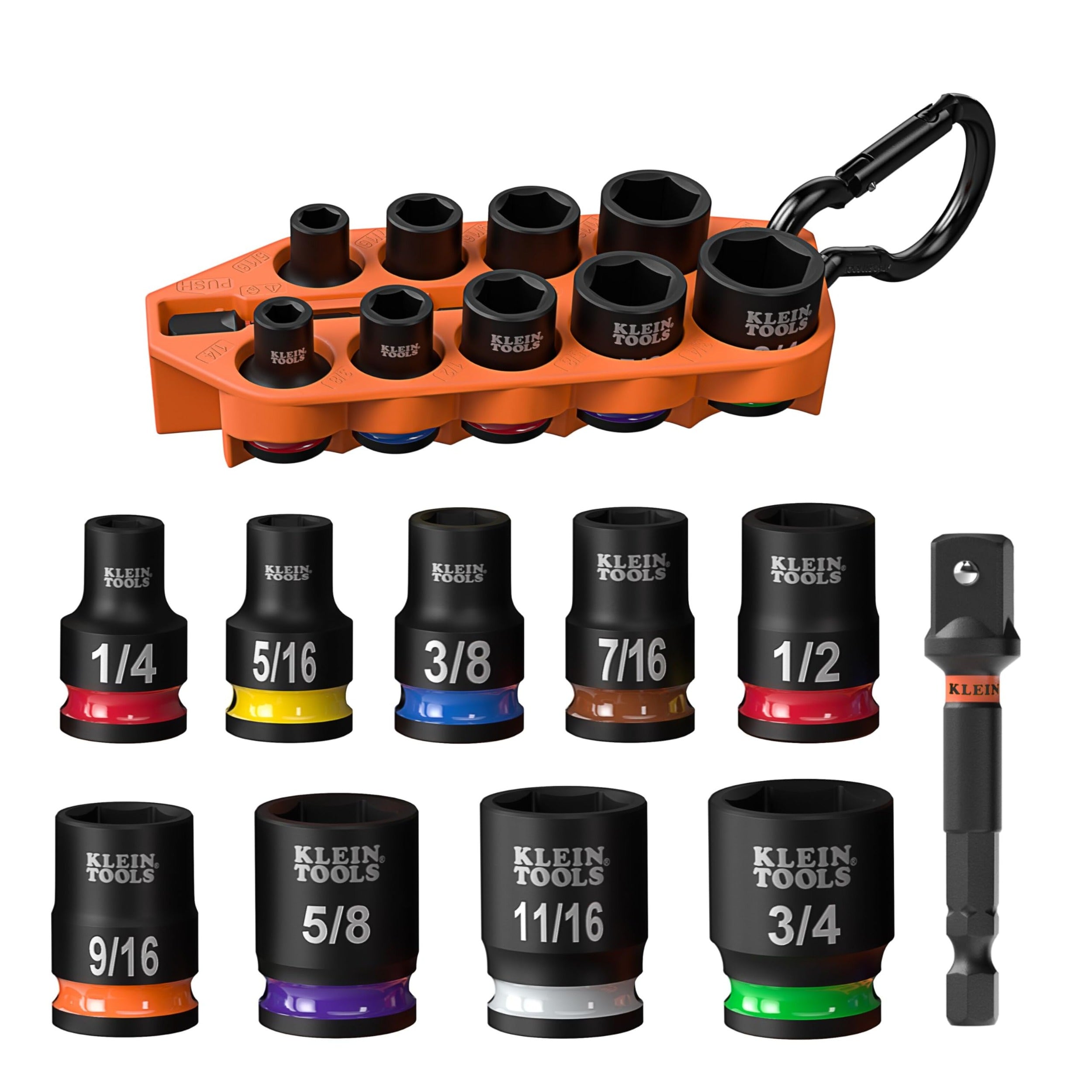 KLEIN TOOLS Klein Tools 33809 Sae Impact Socket Set 10 Piece 3/8 Drive