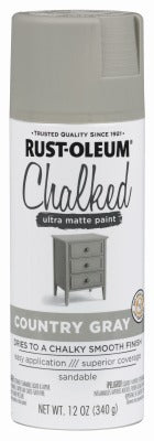 RUST-OLEUM Rust-oleum 302593 Chalked Ultra Matte Spray 12 Oz Gray