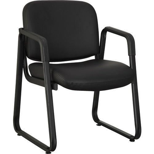 LORELL Lorell LLR84577 Guest Chair Leather Sled Base 275 Lb