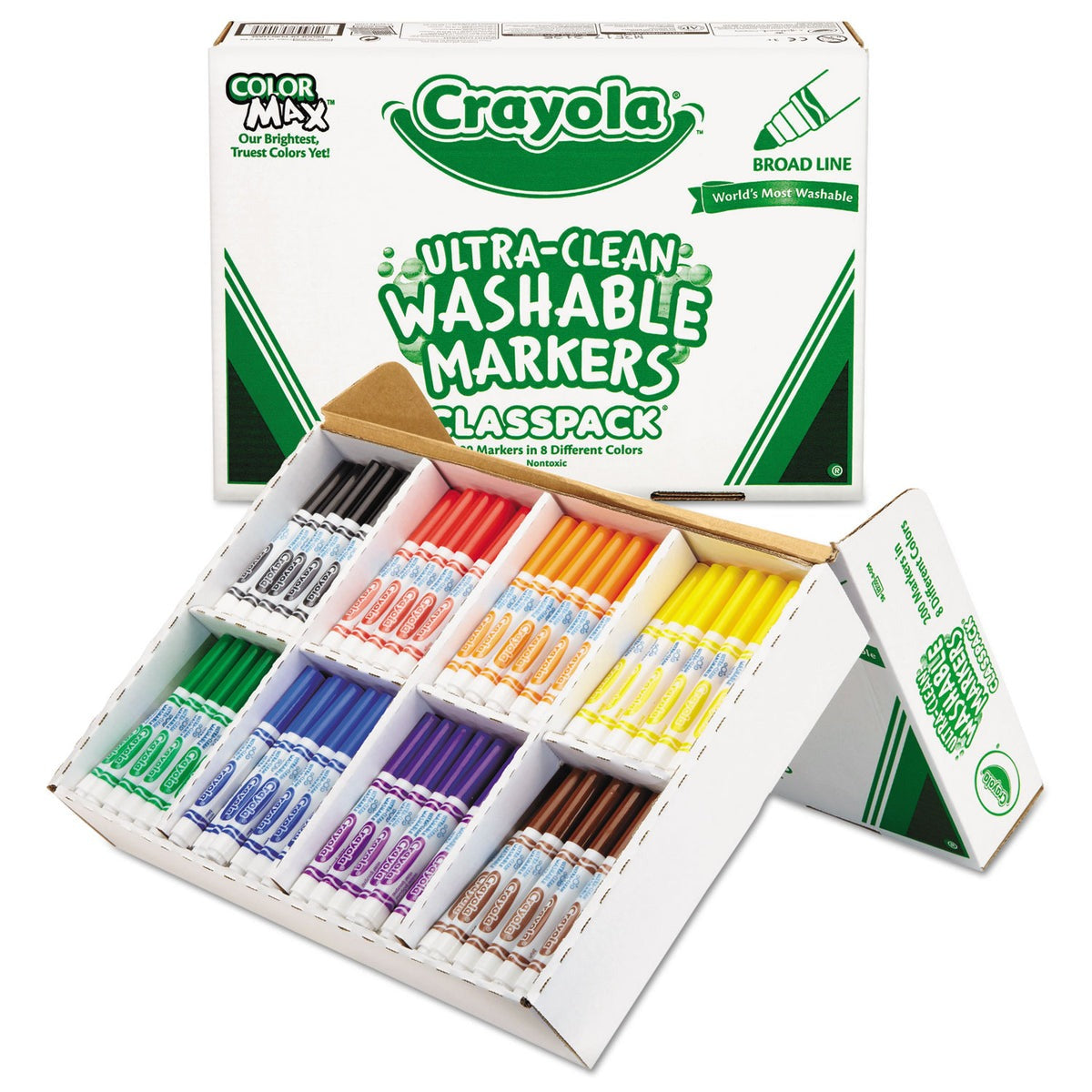CRAYOLA Crayola CYO588200 8-Color Ultra-Clean Washable Marker Classpack 200/Box