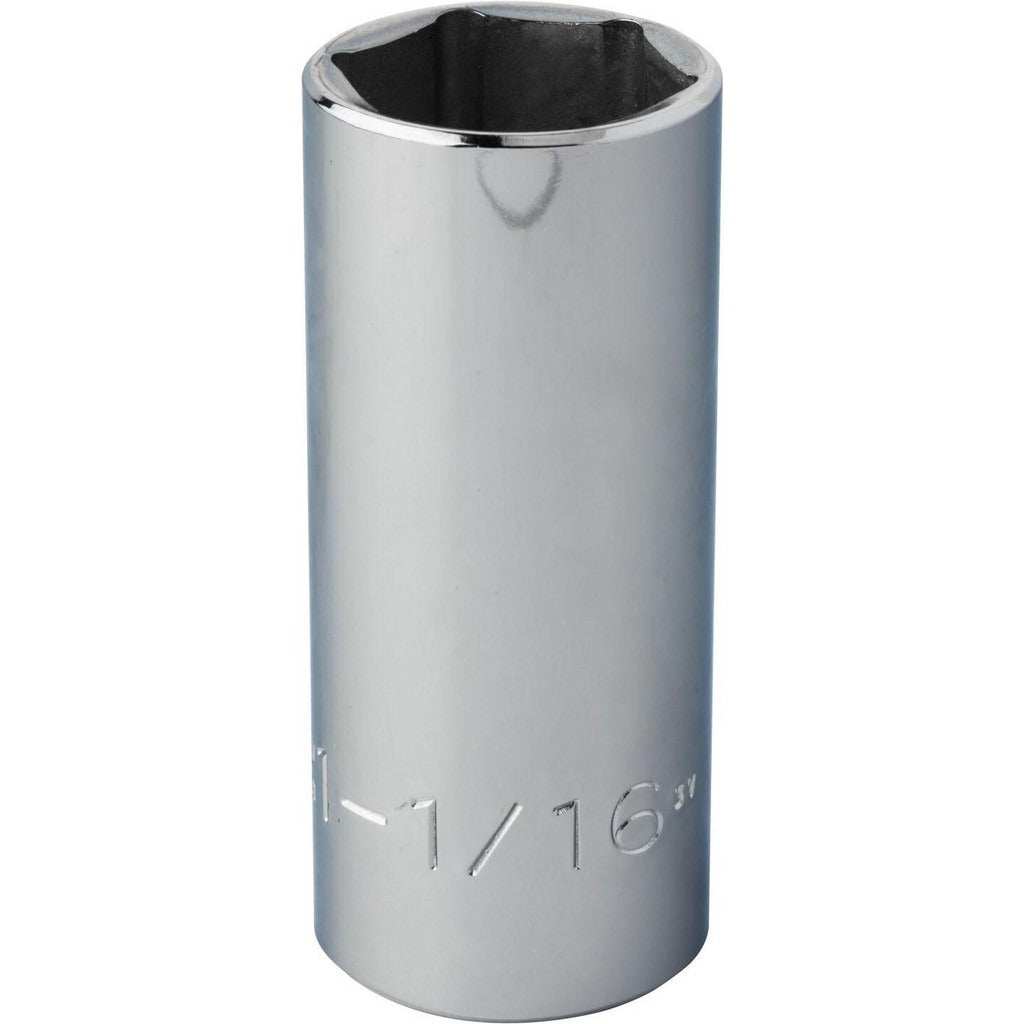 PROTO Proto J5334H Deep Hand Socket 1-1/16 in 6-point 1/2 in Drive