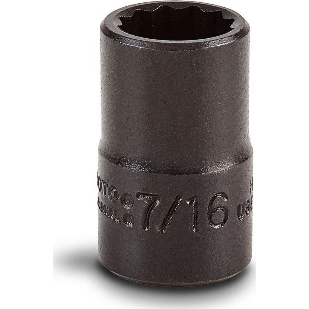 PROTO Proto J5214B 7/16 Inch 12-point Hand Socket 3/8 Drive