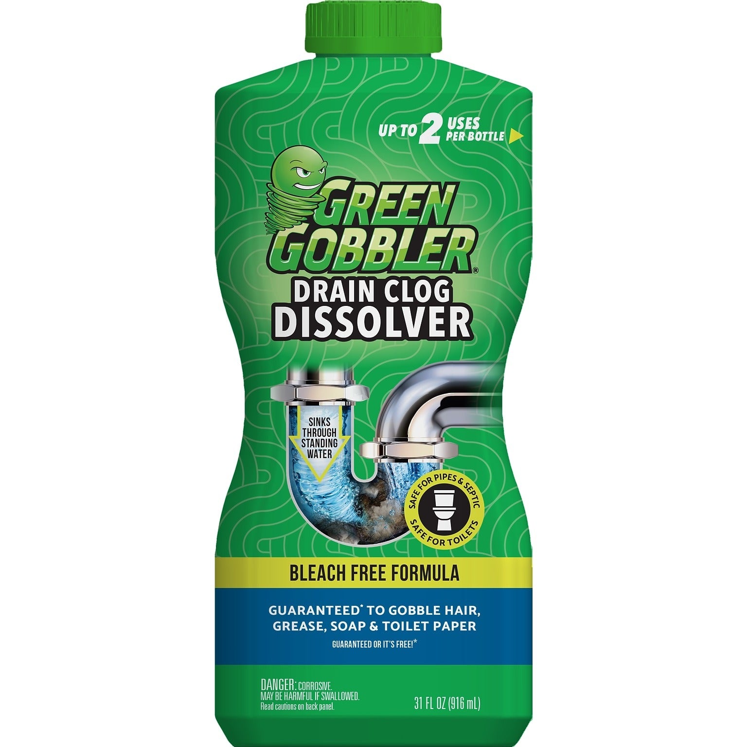 GREEN GOBBLER Green Gobbler G8015J Drain Clog Dissolver 31 oz