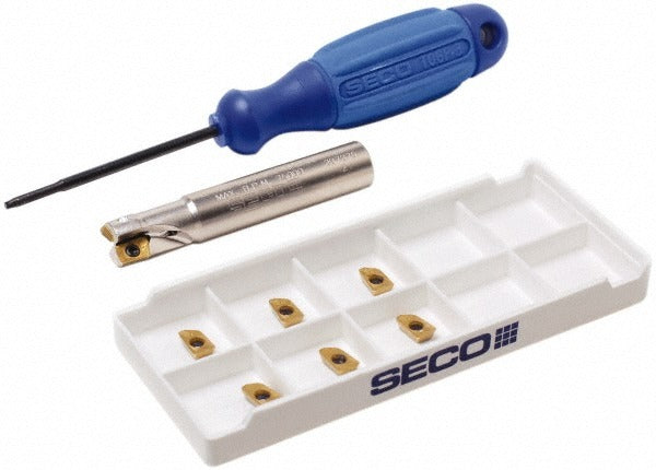 SECO TOOLS Seco 02504118 Indexable Square-shoulder End Mill 3/8 in