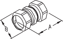 Steel Electric Products S1017RT Steel Raintight Compression EMT Coupling 3/4 Inch