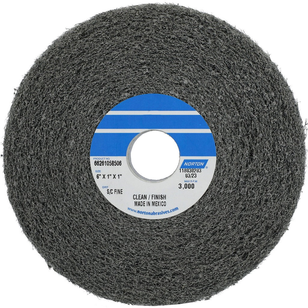 NORTON Norton 66261058506 Convolute Deburring Wheel 6 in Silicon Carbide
