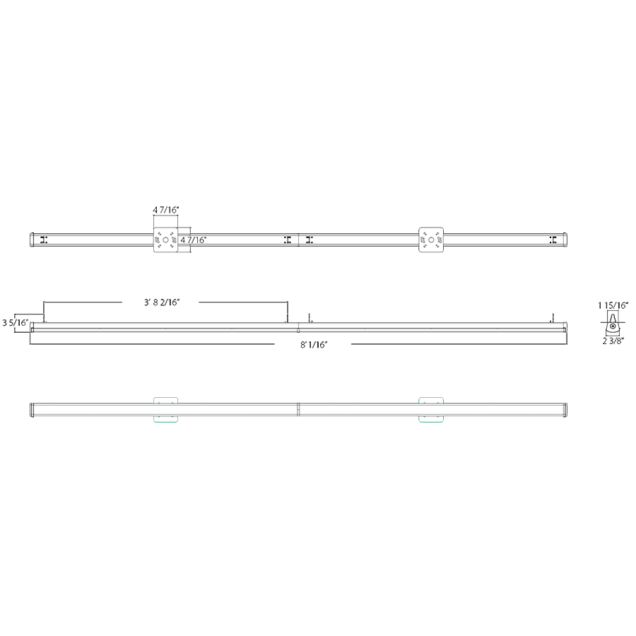 RAB LIGHTING Rab Lighting CS8 C-Strip Field Adjustable 88W (8 ft) CS8