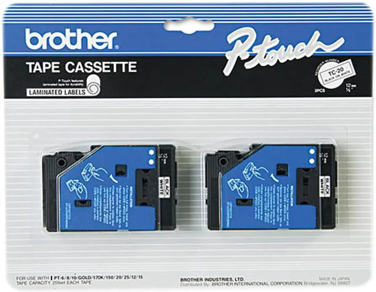 BROTHER Brother BRTTC20 Cartridge Tape 1/2 inch (2 Pack)