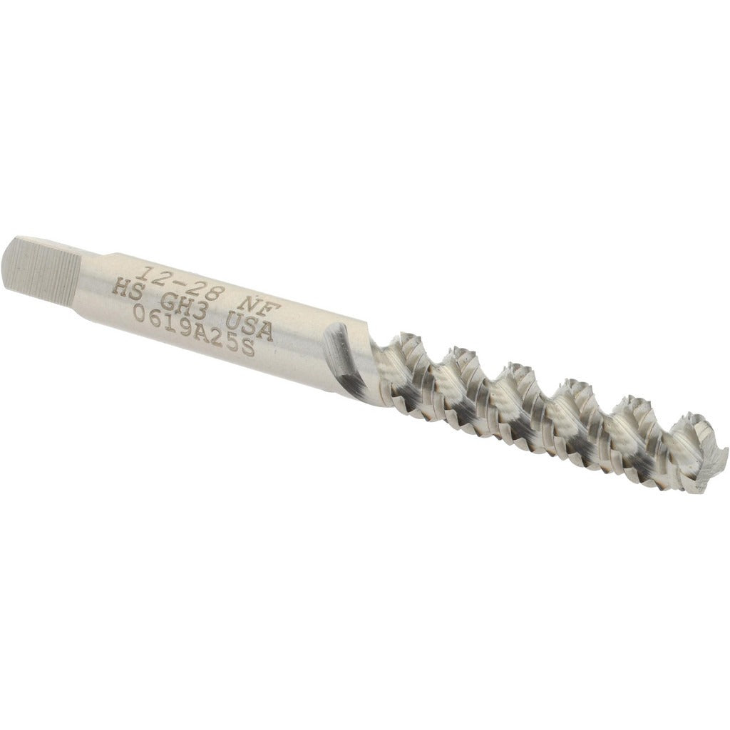HERTEL Hertel K008303AS Spiral Flute Tap 12-28 Unf Bottoming Hss