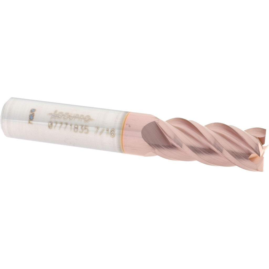 ACCUPRO Accupro 12182569 Square End Mill 7/16 in 4 Flute Carbide