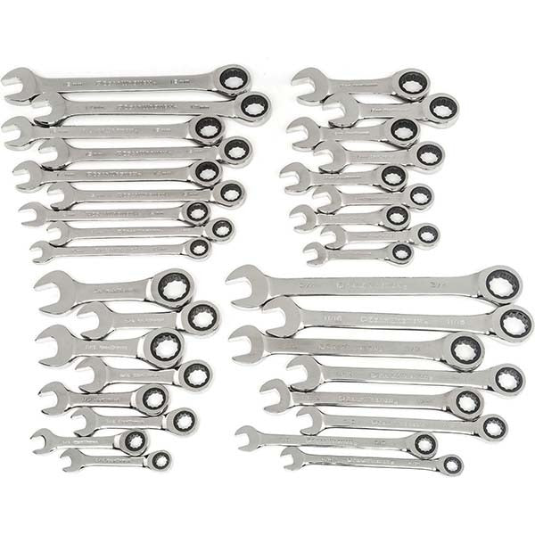 GEARWRENCH Gearwrench 85034 Ratcheting Wrench Set 34 Pc Inch Metric