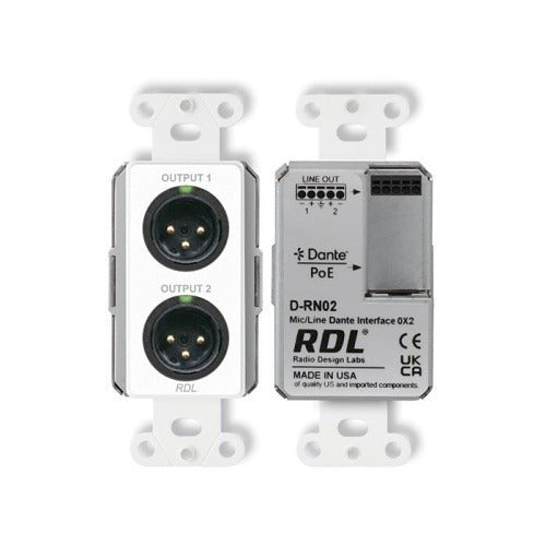 RADIO DESIGN LABS Radio Design Labs D-RN02 Wall-mounted Mic Line Dante Input