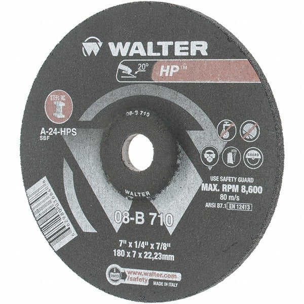 VALUE COLLECTION Value Collection W08B710 Type 27 Grinding Wheel 7in 24 Grit