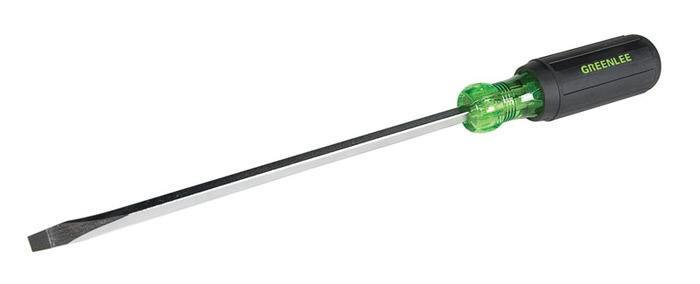 Greenlee 0153-13C 12-11/32 Inch Black/Green Square-Shank Keystone/Flat Screwdriver