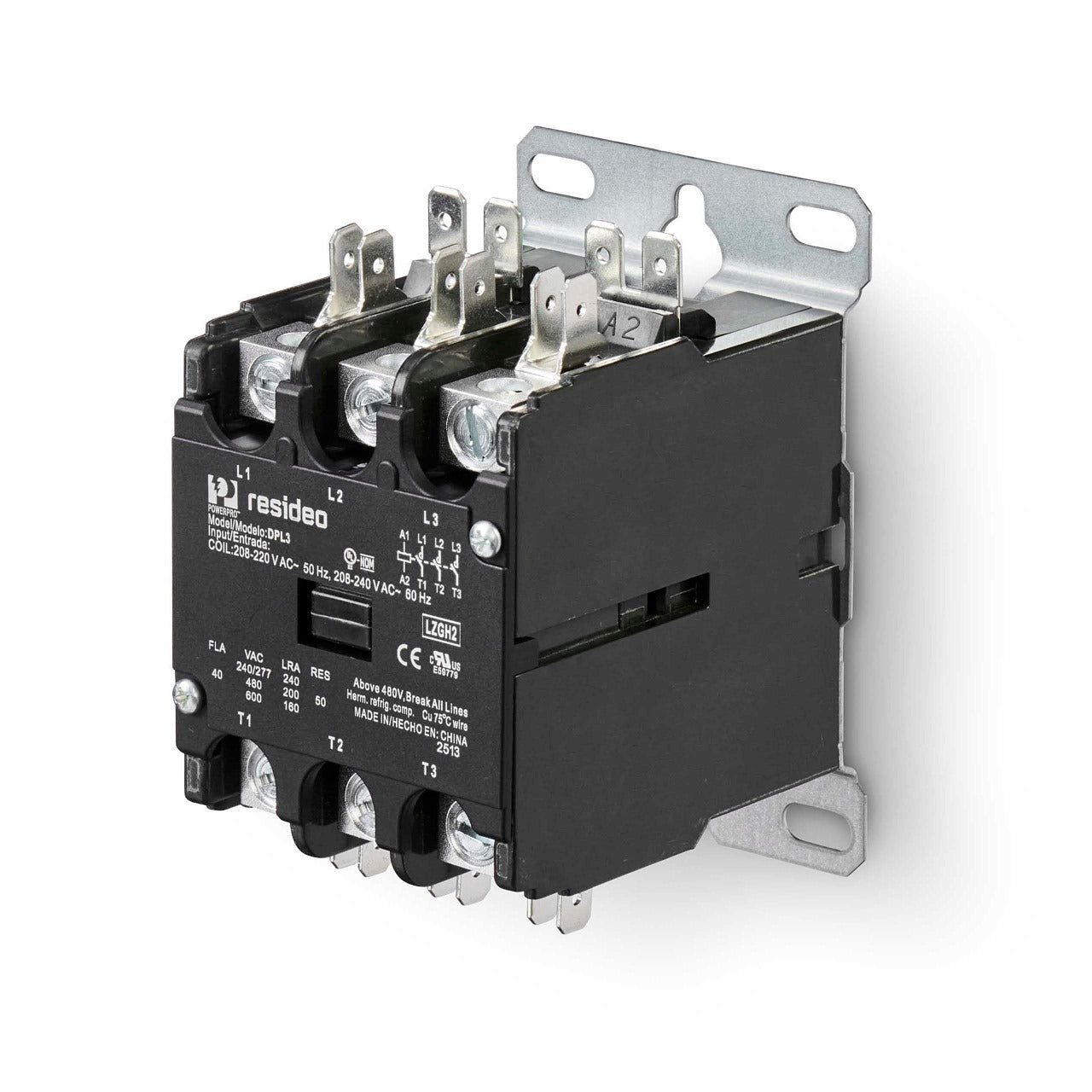 RESIDEO Resideo dpl3040b5002 3-pole 120V Definite Purpose Contactor