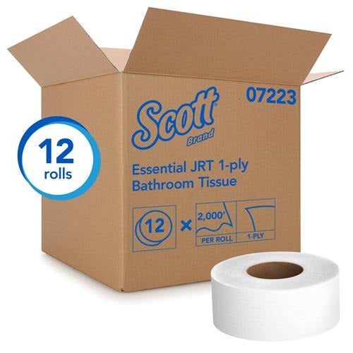 KIMBERLY-CLARK Kimberly-Clark KCC07223 Scott JRT Jr 1-ply 2000 ft toilet tissue (case of 12) 412-07223
