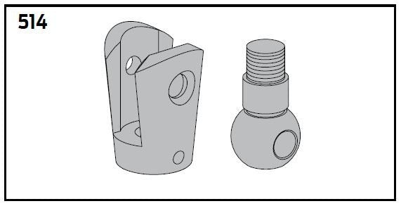 LCN Lcn SEM7810514AL Ball Pivot Connection Link Aluminum