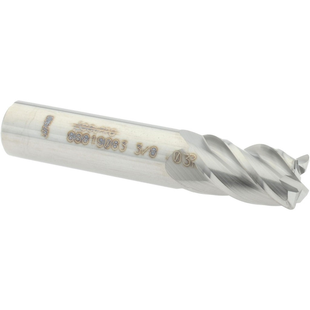 ACCUPRO Accupro 12182876 Corner Radius End Mill 3/8 in 4 Flute