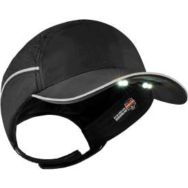 ERGODYNE Ergodyne 23369 Bump Cap Led Lighting Long Brim Black