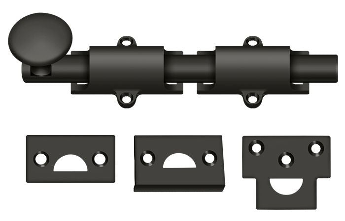 DELTANA Deltana 6SB10B Surface Bolt 6 Inches Oil Rubbed Bronze