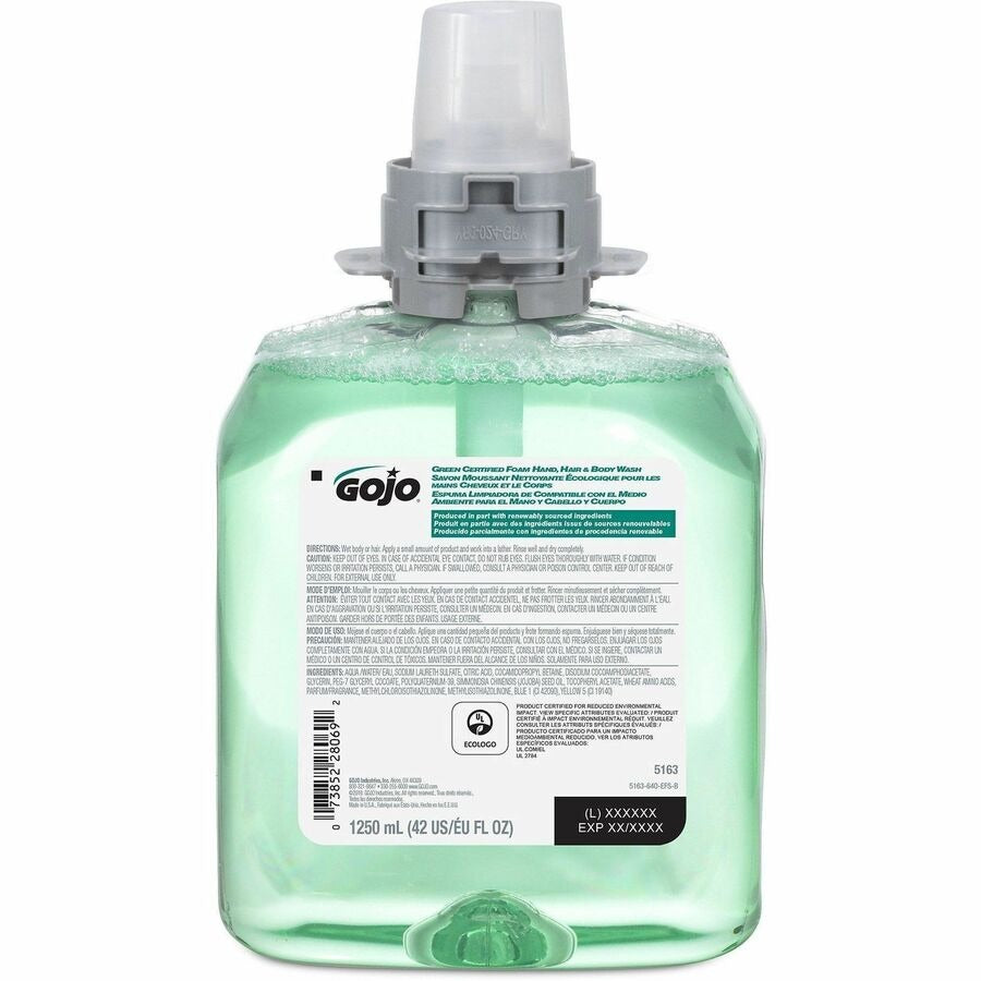 GOJO Gojo GOJ516304CT FMX-12 Refill Foam Hair and Body Wash 1250 mL (4/Pack)