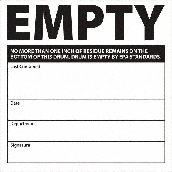 ACCUFORMNMC Accuformnmc HW35SL25 Dot Empty Drum Label 6in Square 25pk
