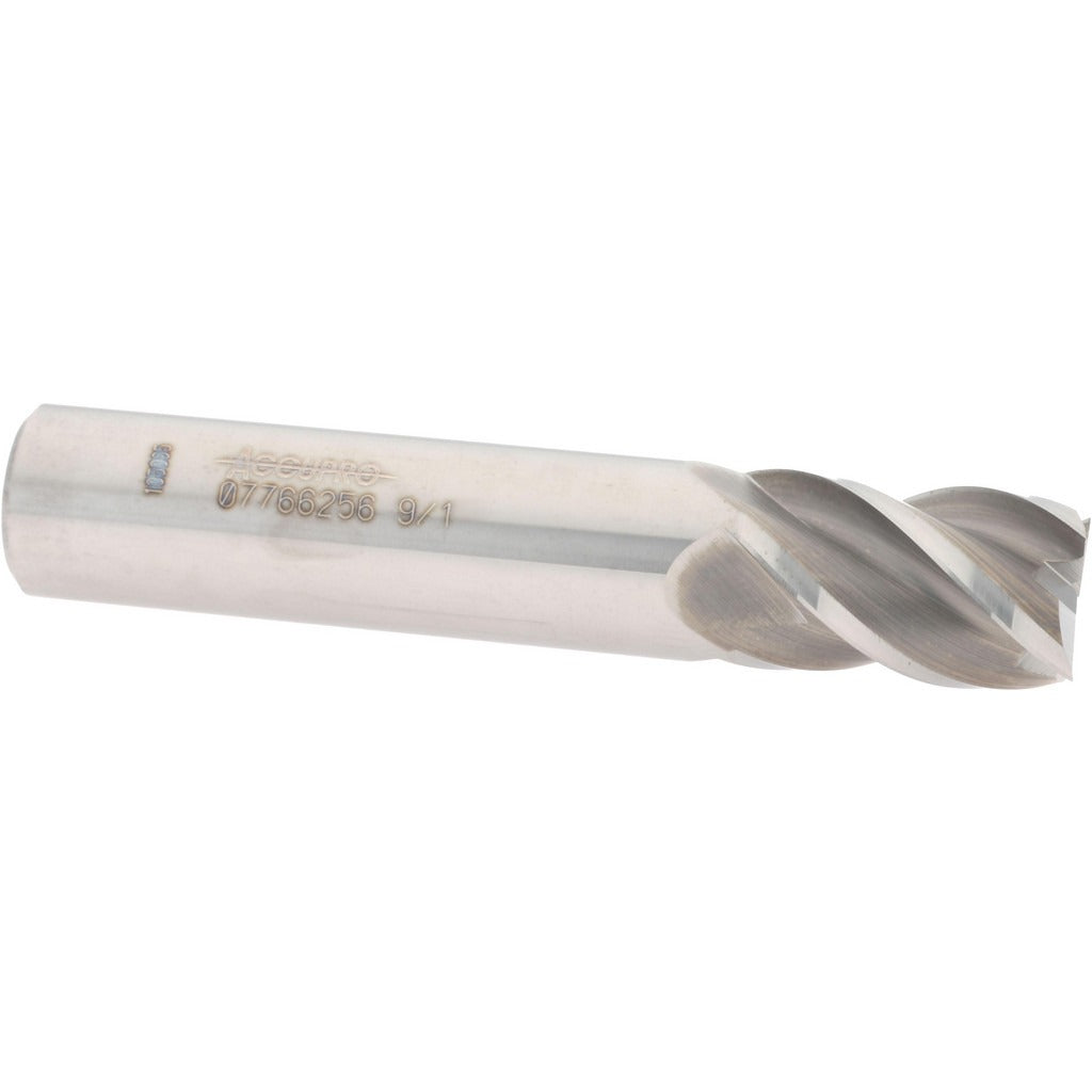 ACCUPRO Accupro 12182955 Square End Mill 9/16 in 4 Flute Carbide