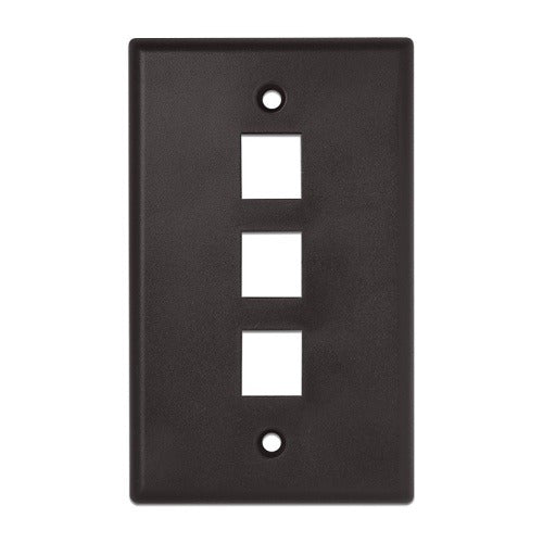 WIREPATH Wirepath PLATE-3-BR 3-port Keystone Wall Plate