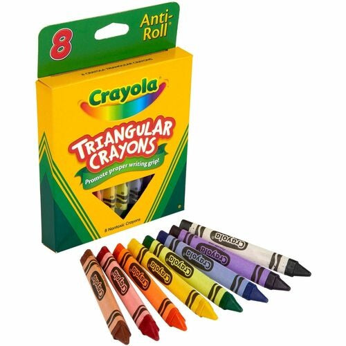 CRAYOLA Crayola CYO524008 Triangular Anti-roll Crayons Box of 8