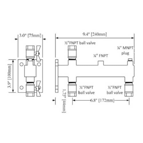 AXIOM Axiom HN-2 Wall Brkt Kit 1/4 inches to 1/2 inches Wld Stl (1/4 inches-1/2 inches)