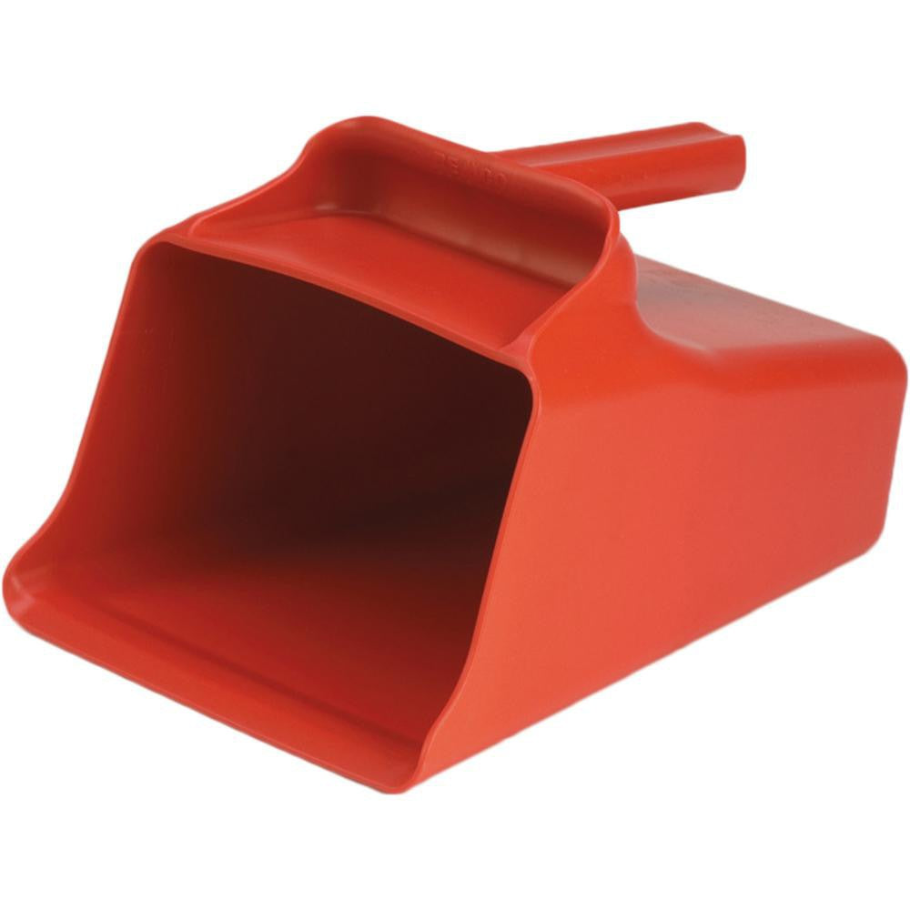 VIKAN Vikan 65504 Flat Bottom Scoop 128 Oz Red Polypropylene