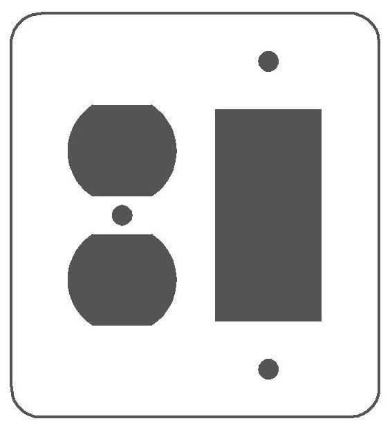 MULBERRY METAL PRODUCTS Mulberry Metal Products 79672 2-Gang Painted Metal Wallplate Princess Size