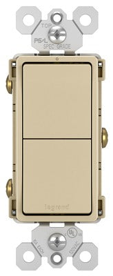LEGRAND Pass Seymour RCD11ICC6 Dual Decorator Switch 15A 120/277V