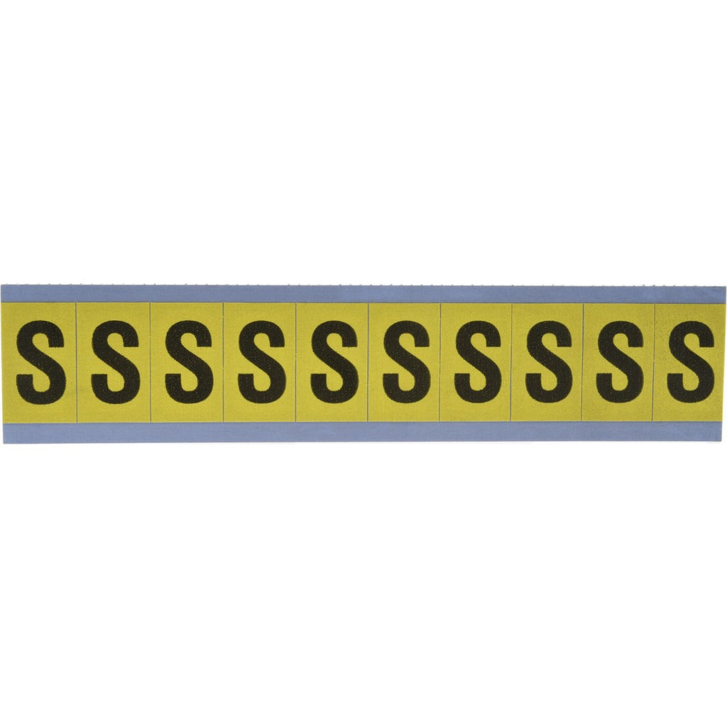 STRANCO Stranco SB4-S Letter Label S Vinyl Removable Adhesive