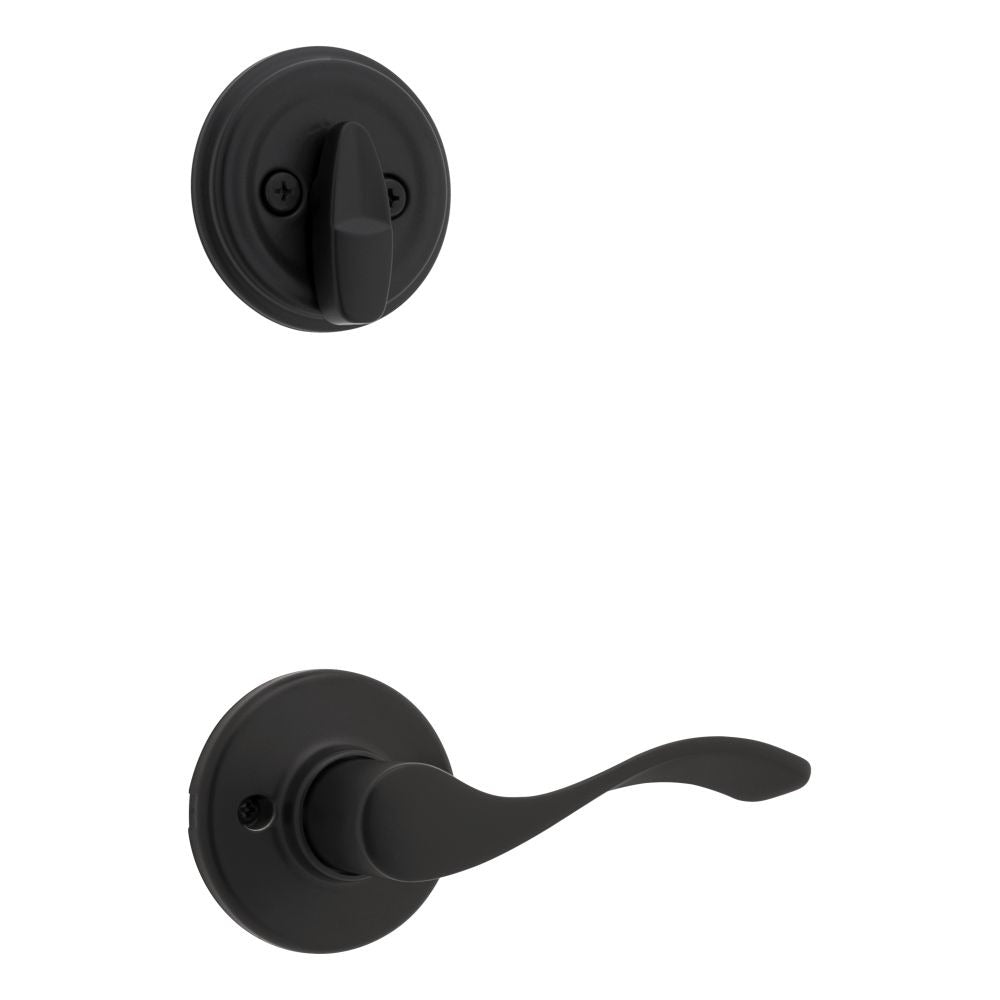 KWIKSET Kwikset 966BLLH-514.UNIV Balboa Lever Handleset Trim Matte Black