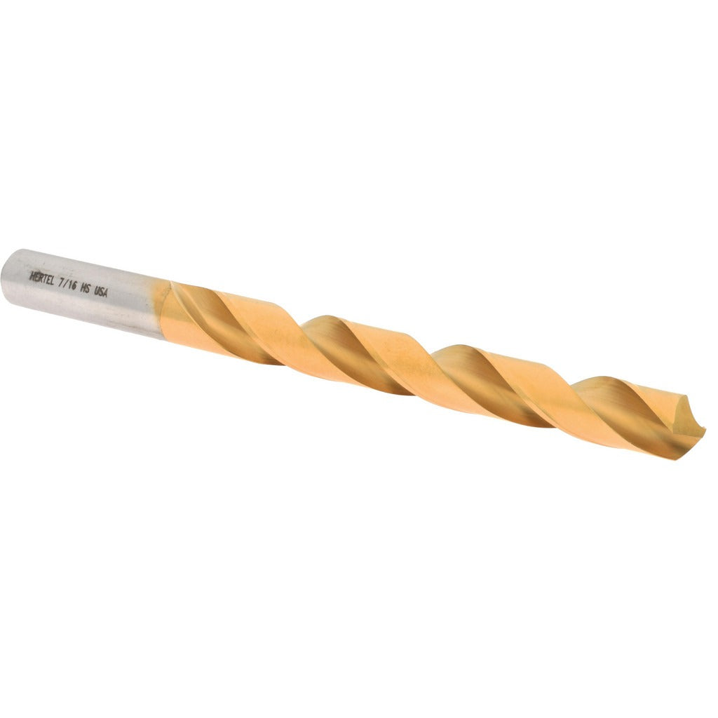 HERTEL Hertel 85704617 Jobber Drill Bit 7/16 in Hss Tin