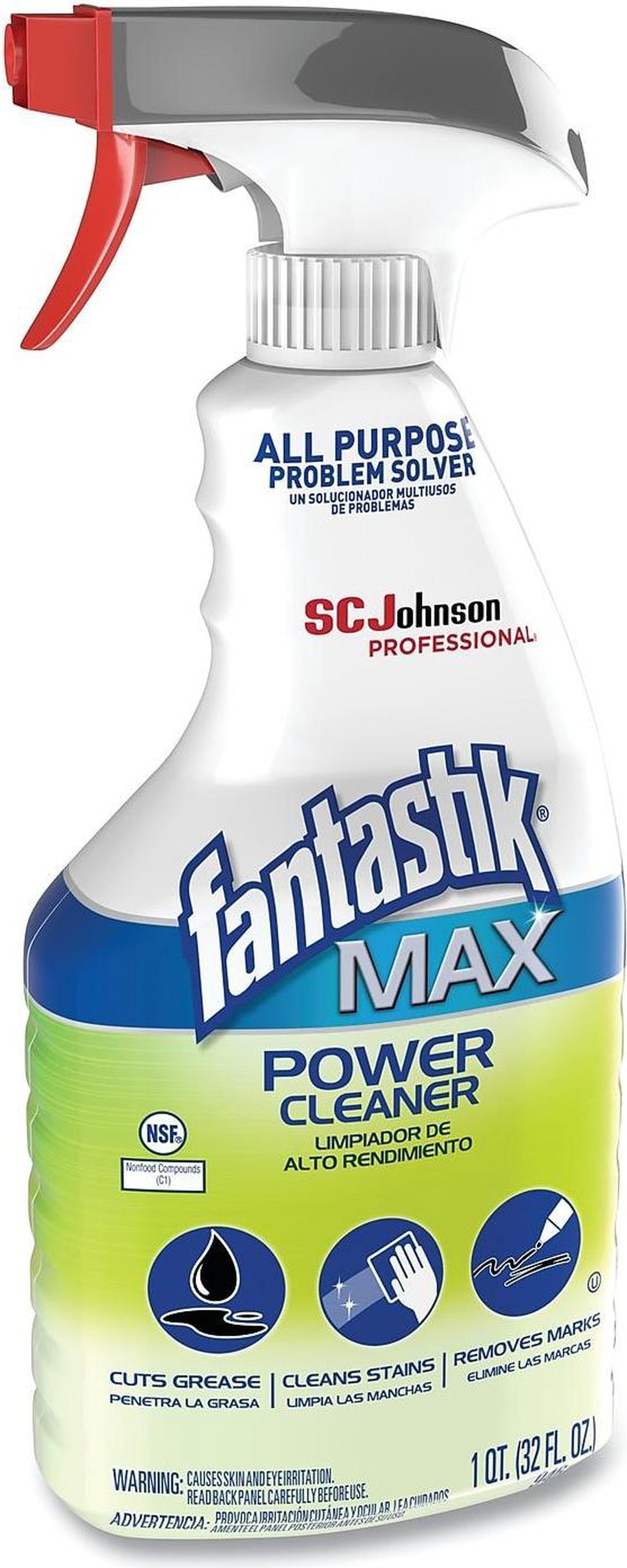 S C JOHNSON S C Johnson 323563 Fantastik Max Power Cleaner Degreaser (32 fl oz Trigger Bottle / 8 per Case)
