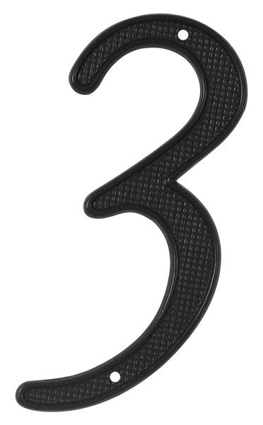 DELTANA Deltana RNZ43 4 Inch Zinc House Number Black