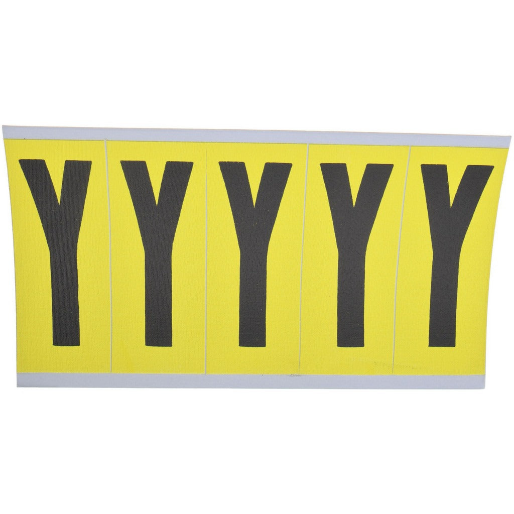 STRANCO Stranco SB7-Y Letter Y Label 1.75x5 in Vinyl Removable