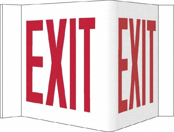 ACCUFORMNMC Accuformnmc VS10W Acrylic Exit Sign Flange Mount