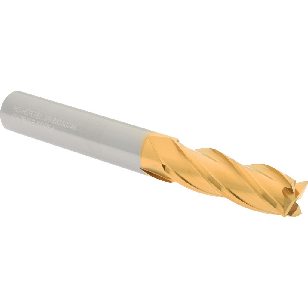 HERTEL Hertel 750357 Square End Mill 3/8 in 4 Flute Solid Carbide