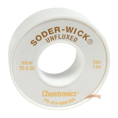 Chemtronics 70-2-25 Soder-Wick Unfluxed Desoldering Braid, 0.060 x 25' Spool, Yellow