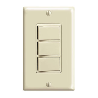 Leviton 1755-I AC Combination Switch 15 Amp 120 Volt 1 Pole Ivory