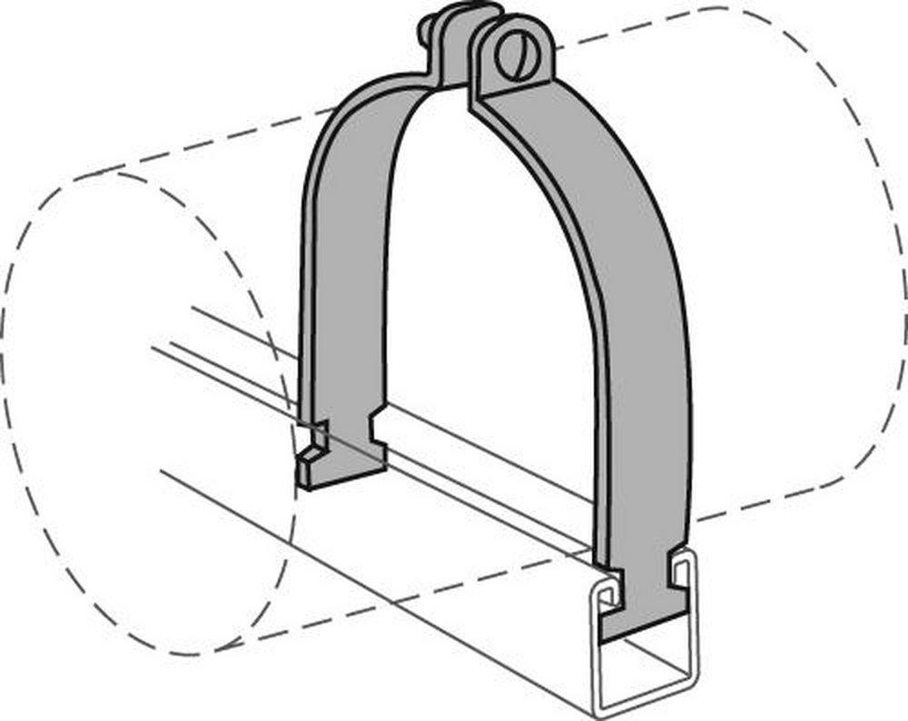 AnvilStrut 2400326126 Fig AS 1100 2 in. Electrogalvanized Steel Strut Pipe Clamp