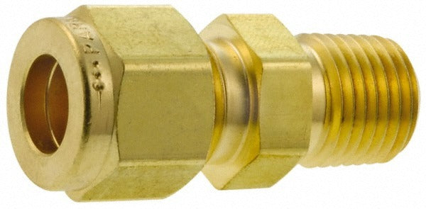PARKER Parker 10MSC6N-B Compression Tube Connector 3/8 in Brass